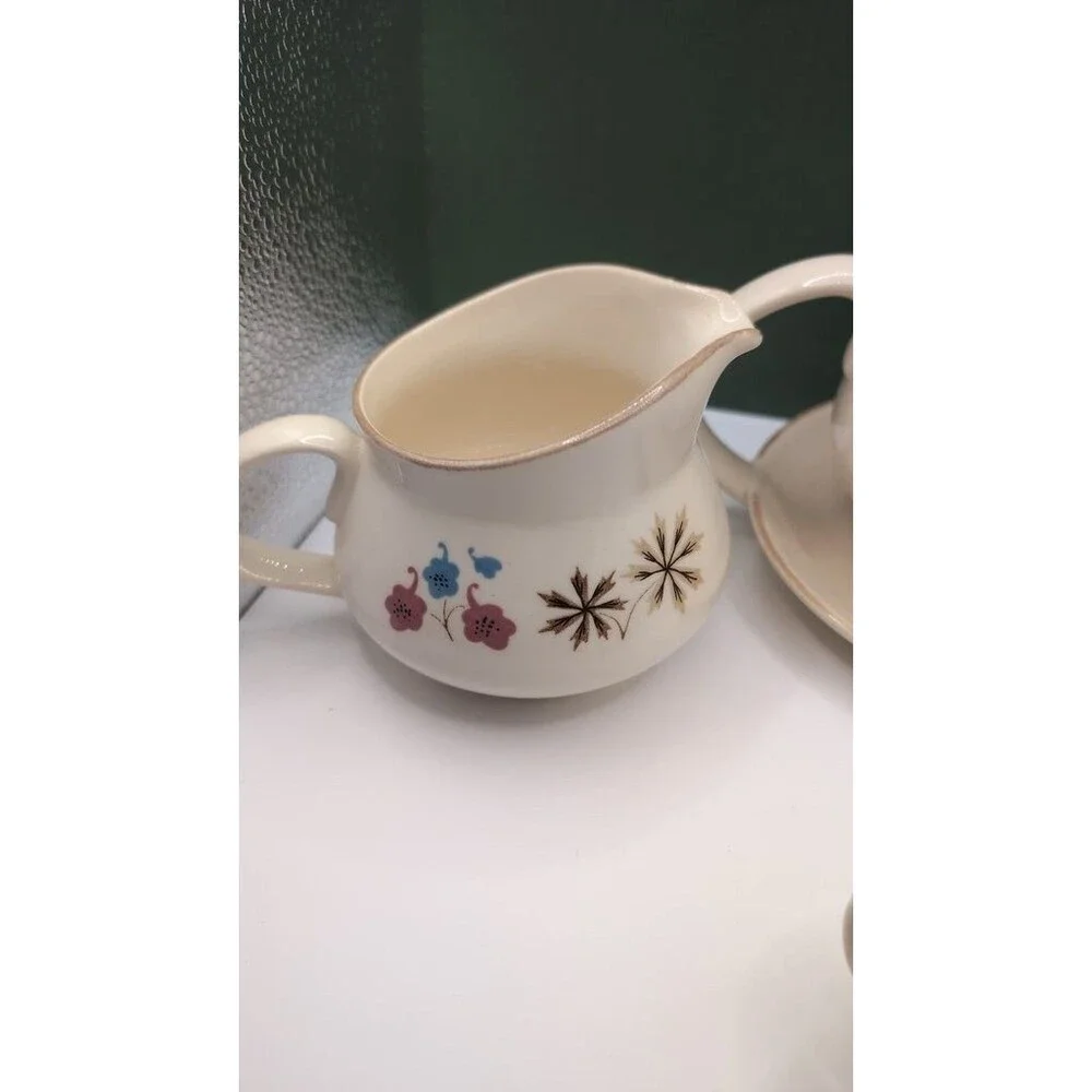 Franciscan Earthenware Creamer and Sugar Set with Cups